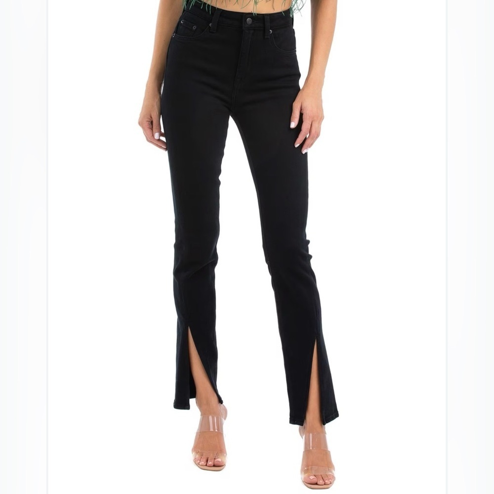 ~Pistola Teagan High rise Straight Vented Black Jeans